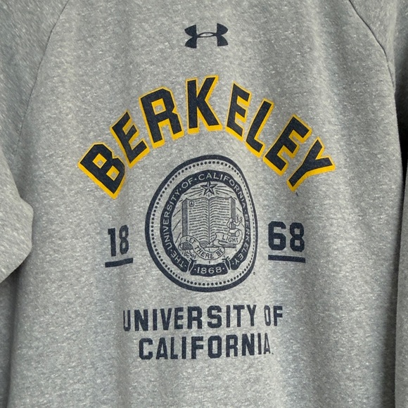 Under Armour Gray Berkeley University of Cal. Sweatshirt Size Medium Loose fit - Picture 3 of 5